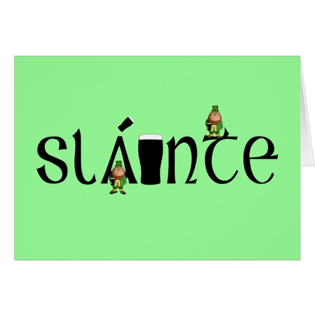Cartão Slainte gaélico (Frente Horizontal)