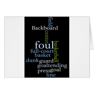Cartão Slam Dunk das Palavras: Jogo de Basquete dos Campe