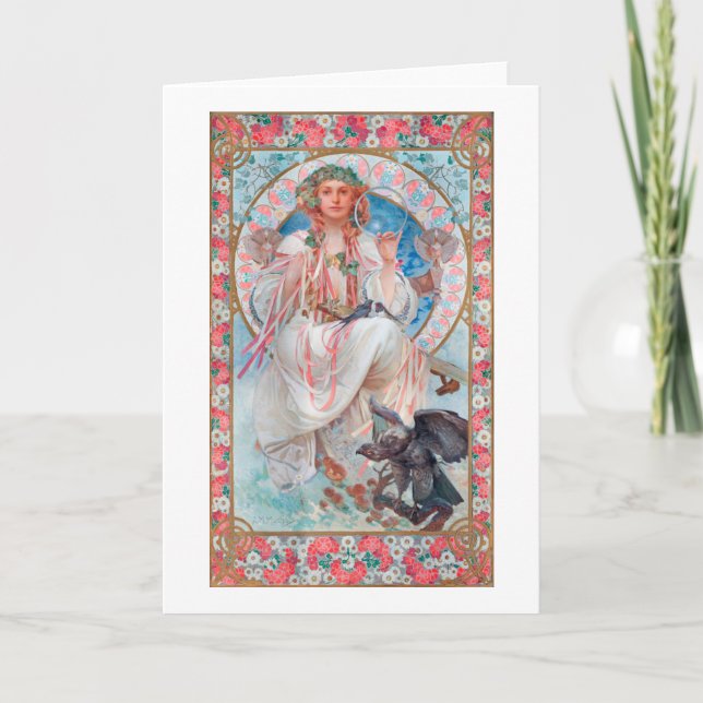 Cartão Slavia, Mucha (Frente)