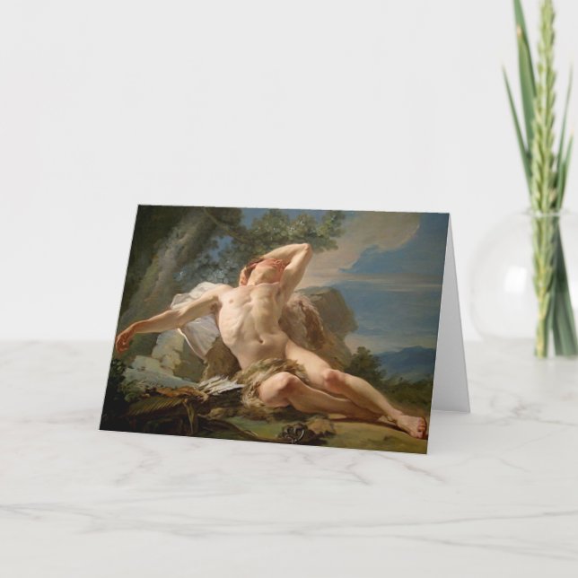 Cartão Sleeping Endymion Fine Art Greetings Card (Frente)