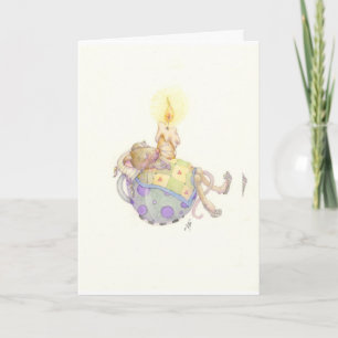 Cartão sleeping mouse holiday card