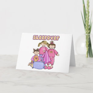 Cartão Sleepover das meninas