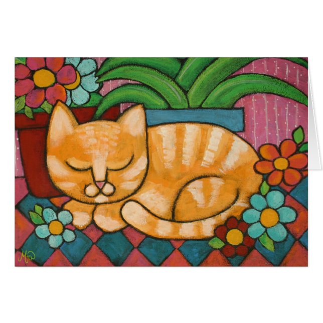 Cartão sleepy_marmalade (Frente Horizontal)