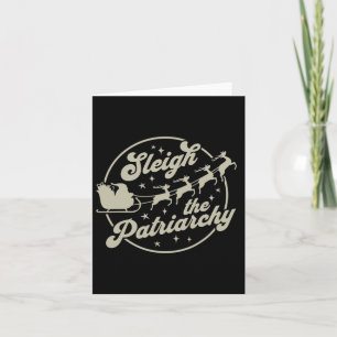 Cartão Sleigh O Natal Patriarcado Feminista