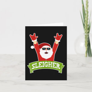 Cartão SLEIGHER - Música de Natal Divertida e Pesada de M
