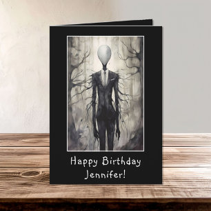 Cartão Slenderman Slender Man Happy Birday