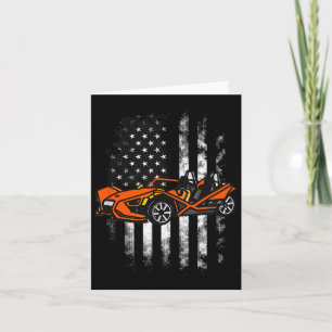 Cartão Slingshot Car American Flag 4 De Julho