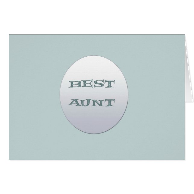 Cartão Sliver/Melhor Tia Azul (Frente Horizontal)