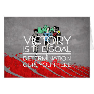 Cartão Slogan SUPERIOR da vitória da trilha