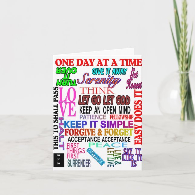 CARTÃO SLOGANS DE 12 ETAPAS EM COR (Frente)