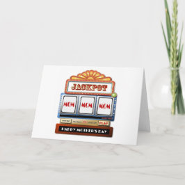 Cartão Slot de placa de Dia de as mães MOM MOM MOM JACKPO