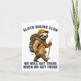 Cartão Sloth Hiking Team Men Women Sloth