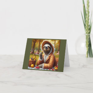 Cartão Sloth Picnic