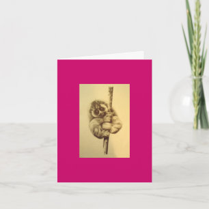 Cartão Slow Loris Birthday Card - Pink
