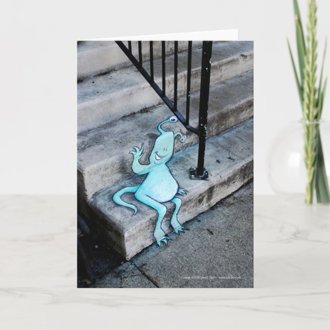 Cartão sluggo sentado em ponto (Frente)