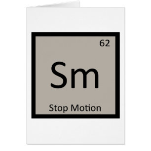 Cartão Sm - Símbolo De Química De Animação De Movimen