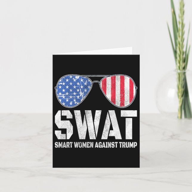 Cartão Smart Women Against Trump Engraçado Anti-Trump 202 (Frente)