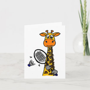 Cartão Smilemoreteesa Funny Giraffe Jogando Carro De Badm