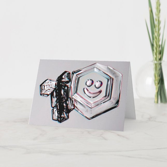 Cartão Smiling Snowflake Greeting Card (Frente)