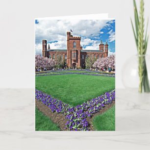 Cartão Smithsonian Castle and Haupt Garden Card