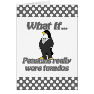 Cartão smoking do pinguim