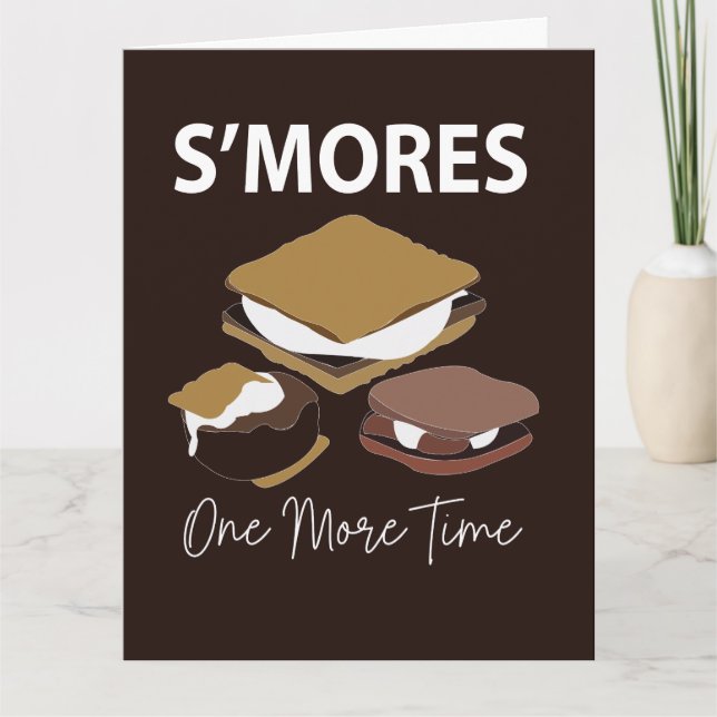 Cartão Smores S'mores Sobremesa Mais Uma Vez Smore (Frente)