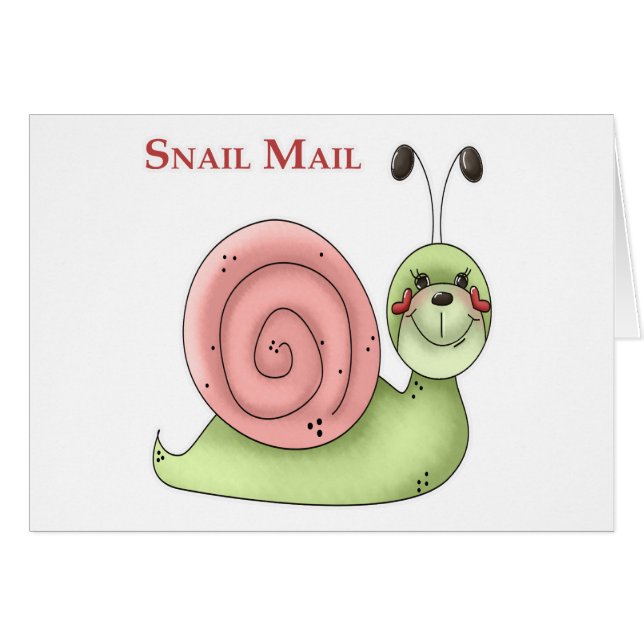 Cartão Snail mail (Frente Horizontal)