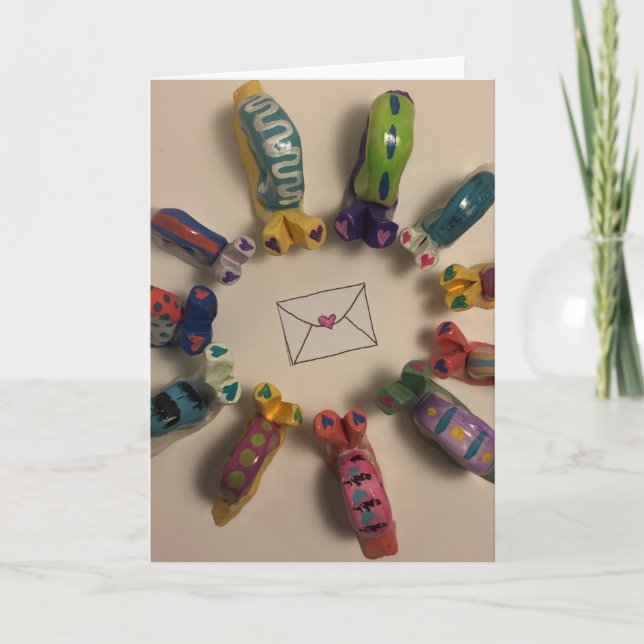 Cartão Snail mail olá! (Frente)