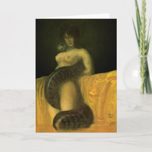 Cartão Snake Girl blank greeting card
