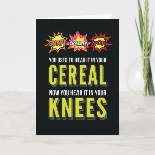 Cartão Snap Crackle Pop Funny Aging Birthday Card