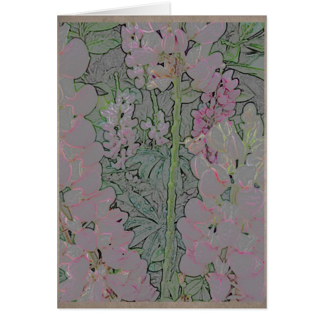 Cartão Snapdragons cor-de-rosa (Frente)