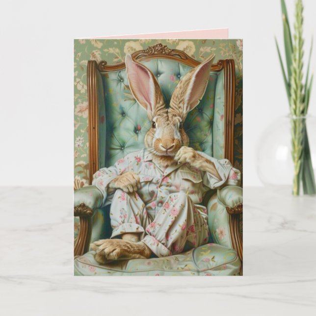 Cartão Snarky Rabbit Easter Card (Frente)