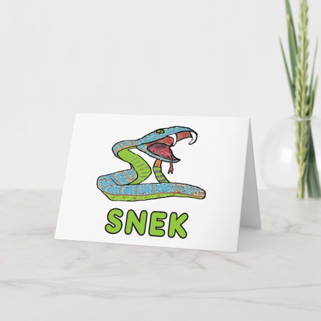 Cartão Snek (Cobra) (Frente)