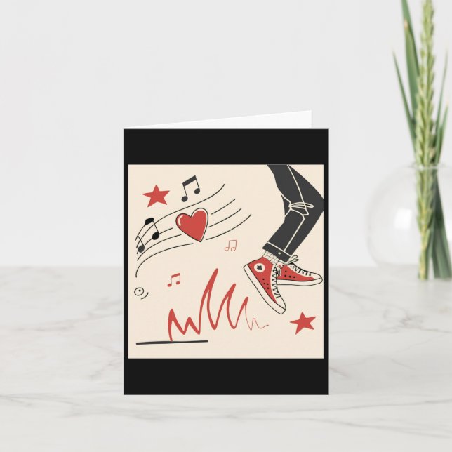 Cartão Snicker Music Colorida Expressive Digital Art Illu (Frente)