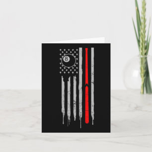 Cartão Snooker Design 4 de julho Patriótico Americano F A