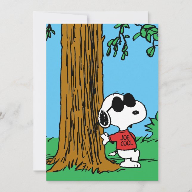 Cartão Snoopy "Joe Cool" em Pé (Frente)