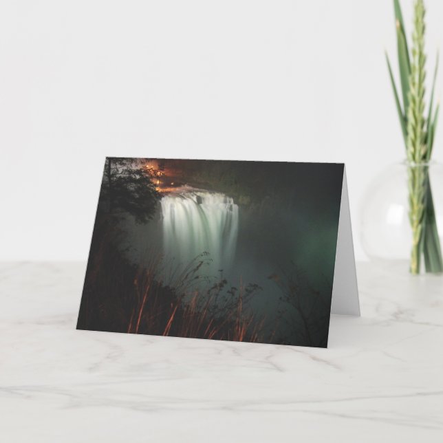 Cartão Snoqualmie na noite (Frente)