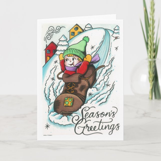 Cartão Snow day! (Frente)