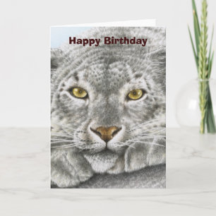 Cartão Snow Leopard Greeting Card