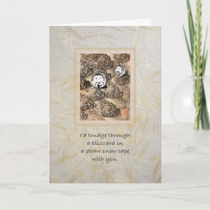 Cartão Snow People Anniversary Card