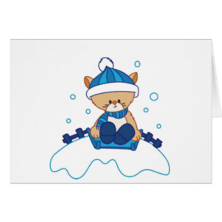 Cartão Snow Puppy Winterland