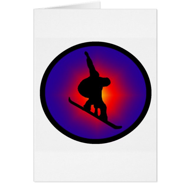 Cartão Snowboard a arte (Frente)