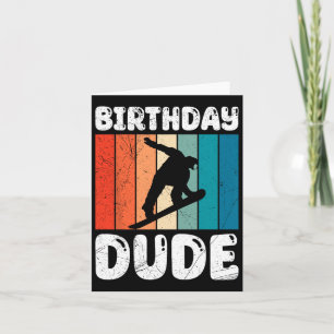 Cartão Snowboard Birthday Cara Engraçado Snowboarder Boy