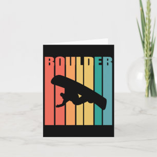 Cartão Snowboard Boulder Colorado 70s Silhouette Gift