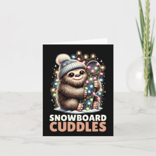 Cartão Snowboard Cudles Christmas Lit Bigfoot Snowboardi