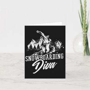 Cartão Snowboard Diva Freestyle Winter