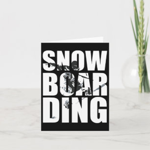 Cartão Snowboard Dizendo Para Ventiladores De Wintersport
