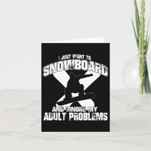 Cartão Snowboard E Ignore O Snowboardi Dos Meus Problemas
