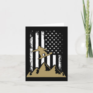 Cartão Snowboard Flag Winter Snowboard Sport Ski Gift