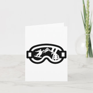 Cartão Snowboard Goggles Mountain Snowboard